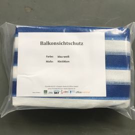 Προσαρμοσμένα Hdpe μπλε και λευκό ασφάλειας μπαλκονιών δικτύου σκιάς πιάνοντας